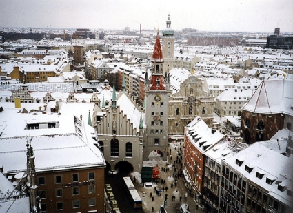 san silvestro con la neve in Germania